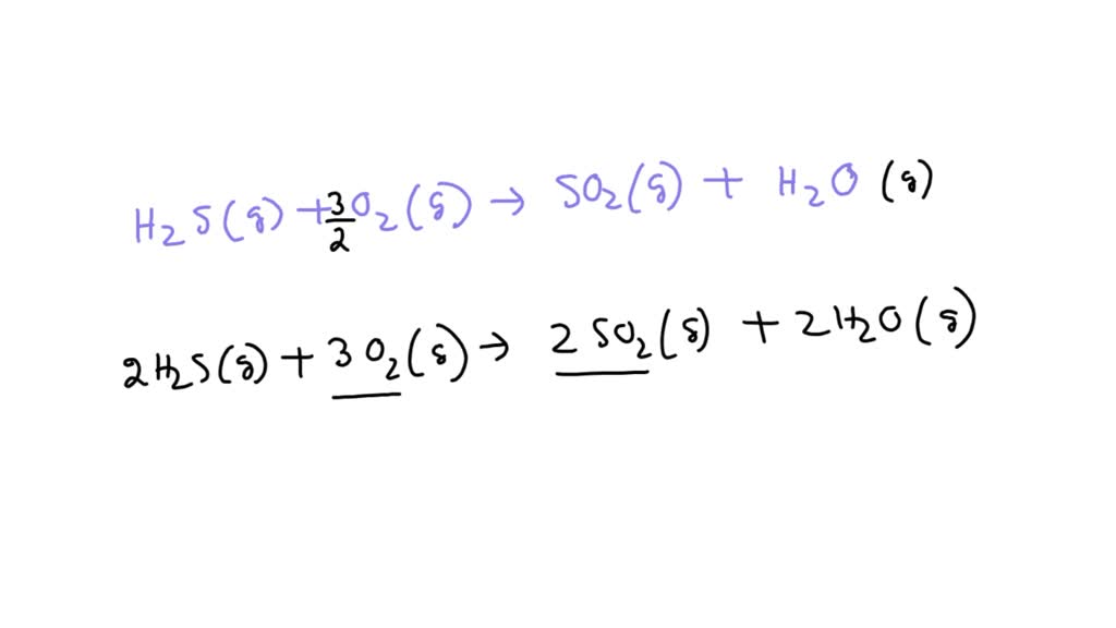Solved Hydrogen Sulfide Gas Burns In Oxygen To Produce Sulfur Dioxide