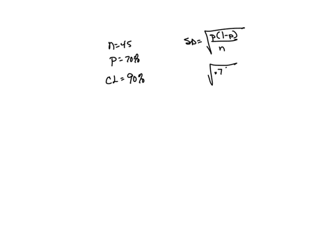 question-5-a-sample-with-a-size-of-45-with-a-proportion-hatp-of-70-is-going-to-be-used-to-estimate-a-population-proportion-boldsymbolp-compute-the-margin-of-error-e-that-will-be-used-to-estimate-a-pop