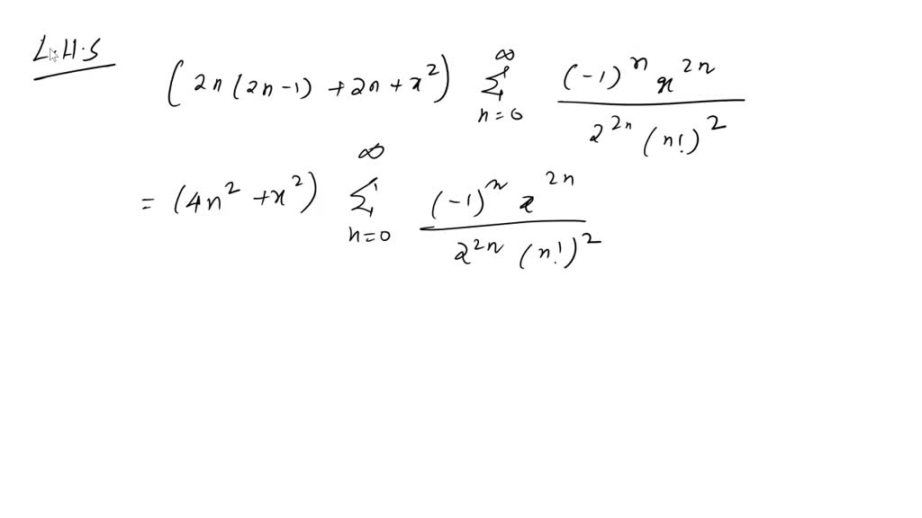 SOLVED: Obtain the series solution of Bessel's differential equation of ...