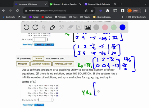 solve-the-system-using-either-gaussian-elimination-with-back-substitution-gauss-jordan-elimination-if-there-is-no-solution-enter-no-solution-if-the-system-has-an-infinite-number-of-solutions-46174