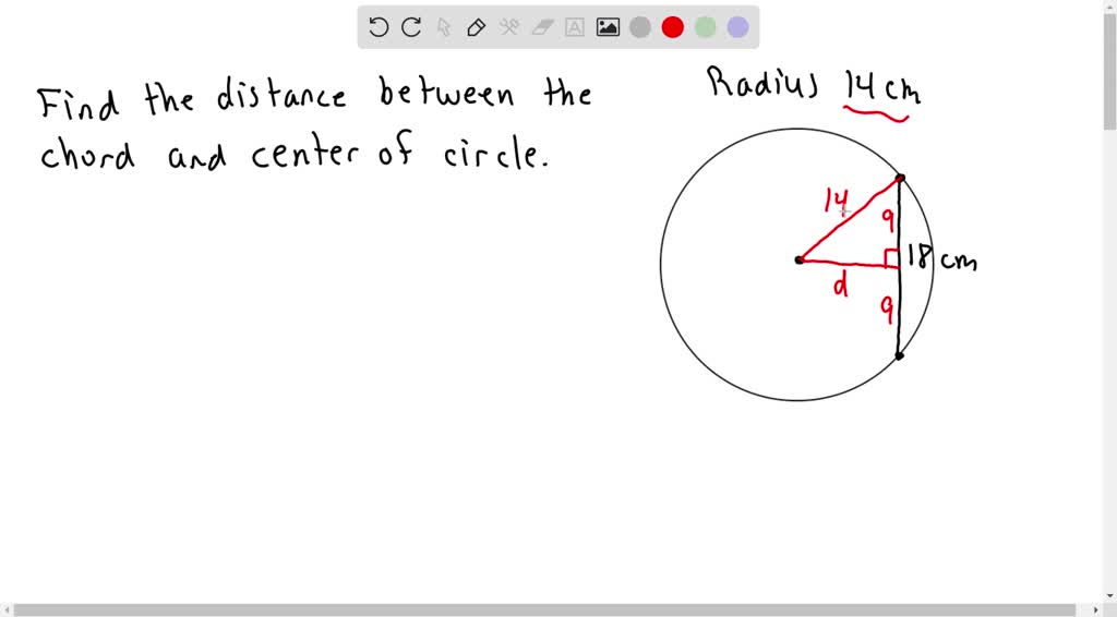 SOLVED The radius of a circle is 14 cm and the chord has a length of