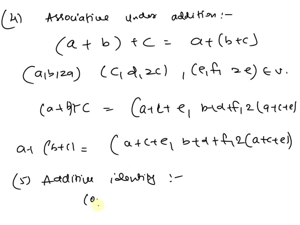 SOLVED: Let V be the set of all ordered triples of real numbers of the ...