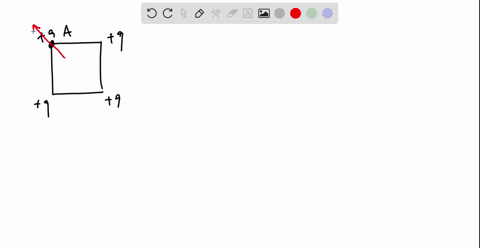 1a-four-equal-positive-charges-of-magnitude-q-are-located-at-the-corners-of-a-square-abcd-a-and-b-are-the-upper-left-and-right-corners-and-c-and-d-are-the-lower-left-and-right-corners-respec-18337