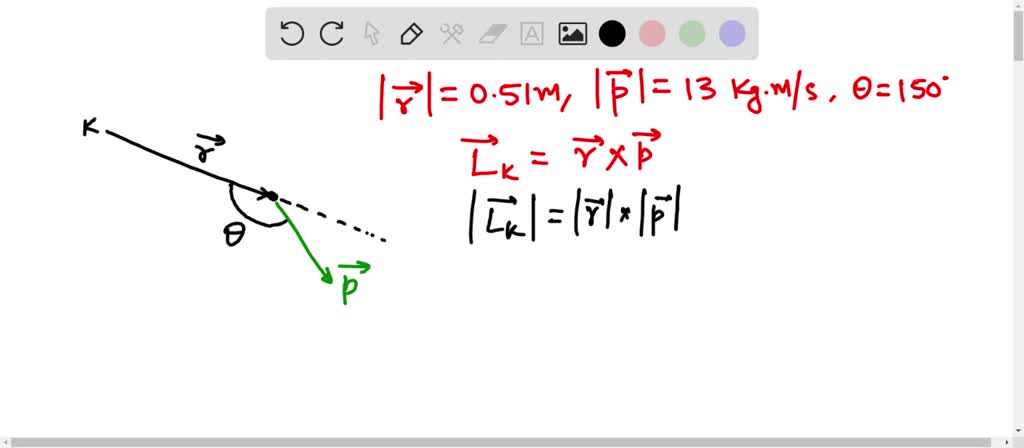 SOLVED: What direction does the angular momentum vector of the object ...