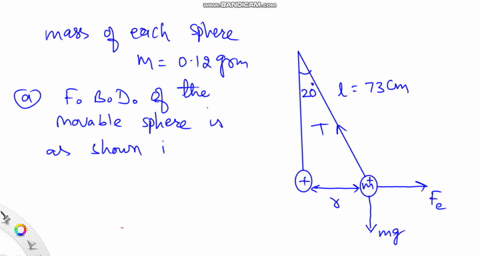 wnal-l-in-an-attempt-to-observe-and-determine-value-for-small-electric-force-student-set-up-an-experiment-as-shown-in-figure-59a-and-b-are-two-equally-charged-spheres-a-is-fixed-in-position-82178