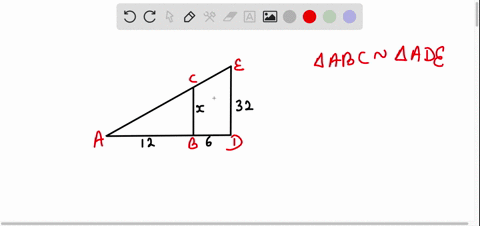 question-32-6-points-the-triangles-shown-are-similar-find-the-exact-length-of-x-32-12-36-2-3-8-78915