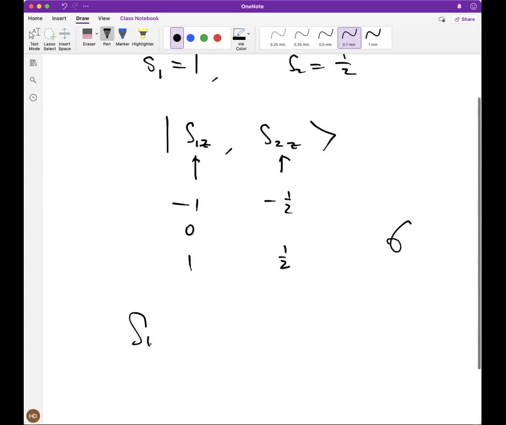 SOLVED: Consider a system consisting of two particles, one with spin s ...