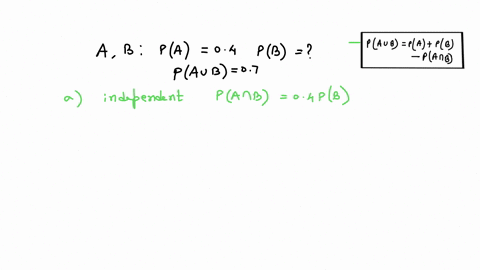 suppose-aand-b-are-two-events-with-pa-04and-pa-u-b-07-a-for-what-value-of-pb-would-aand-b-be-independent-b-are-a-and-b-also-mutually-exclusive-if-they-are-independent-explain-c-suppose-now-t-41333