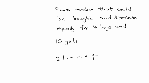 if-there-were-to-be-for-boys-and-10-girls-at-a-party-and-the-host-one-in-each-to-be-given-exactly-the-same-number-of-candies-that-could-be-bought-in-packages-containing-21-candies-what-is-the-fewest-n
