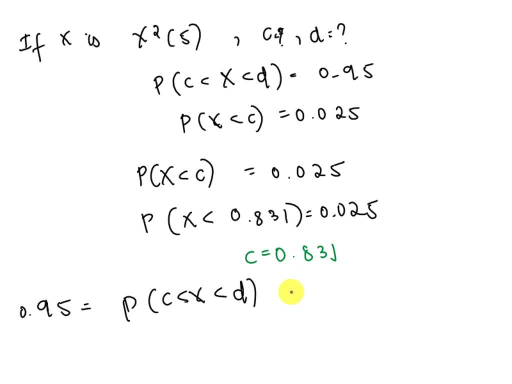 SOLVED 3.3.2. If X is X2 5 determine the constants and d s0