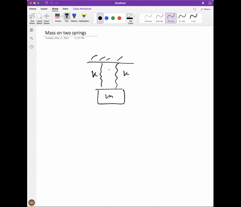 a-block-of-mass-m-is-supported-by-two-identical-parallel-vertical-springs-each-with-spring-stiffness-constant-kfigure-1-part-a-what-will-be-the-frequency-of-vertical-oscillation-express-your-85457