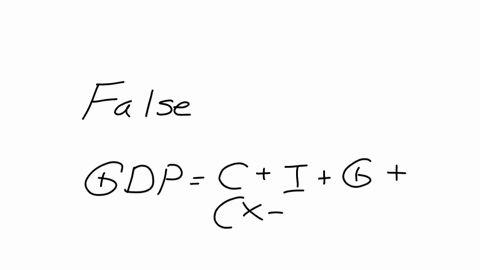 is-the-following-statement-true-or-false-you-will-receive-2-marks-for-the-correct-answer-and-1-mark-for-the-incorrect-answerin-symbols-expenditure-on-gdp-it-is-written-as-c-i-g-true-false