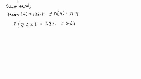 a-distribution-of-values-is-normal-with-a-mean-of-1228-and-a-standard-deviation-of-719-find-p63-which-is-the-score-separating-the-bottom-63-from-the-top-37-p63-77445