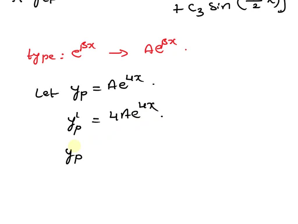 SOLVED: '1) Find the differential equation that would yield the ...