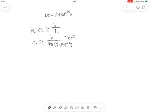 a-subatomic-particle-created-in-an-experiment-exists-in-a-certain-state-for-a-time-of-delta-t74-time-66712