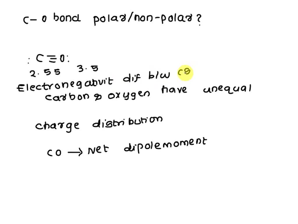 SOLVED Carbon has a electronegativity of 2.5 and oxygen has an