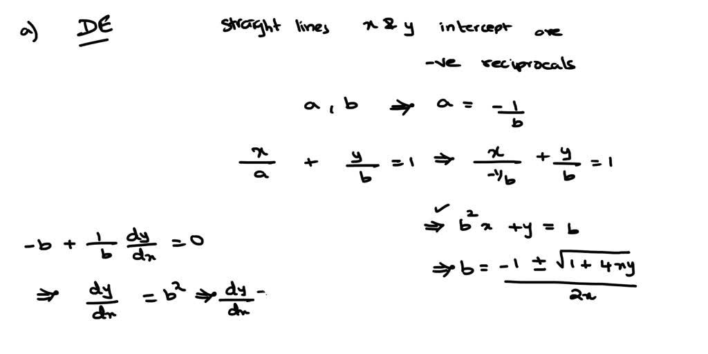 SOLVED Find the differential equation of the following families 1
