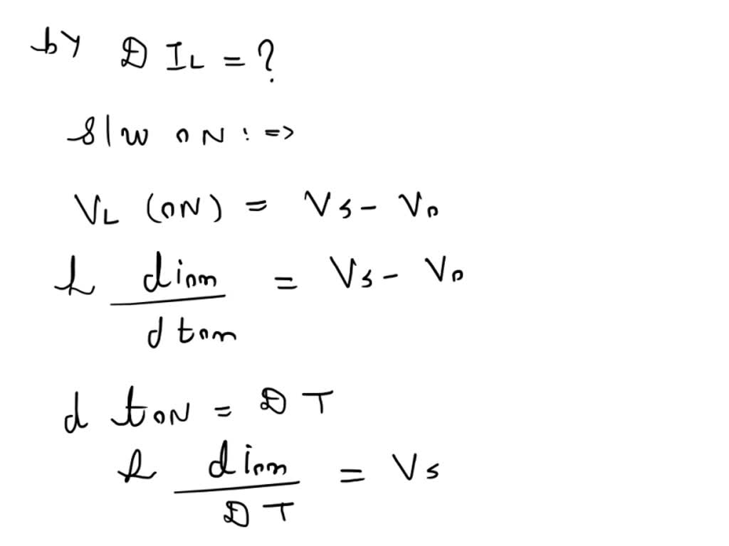 SOLVED: For a buck converter, the following specifications are given ...