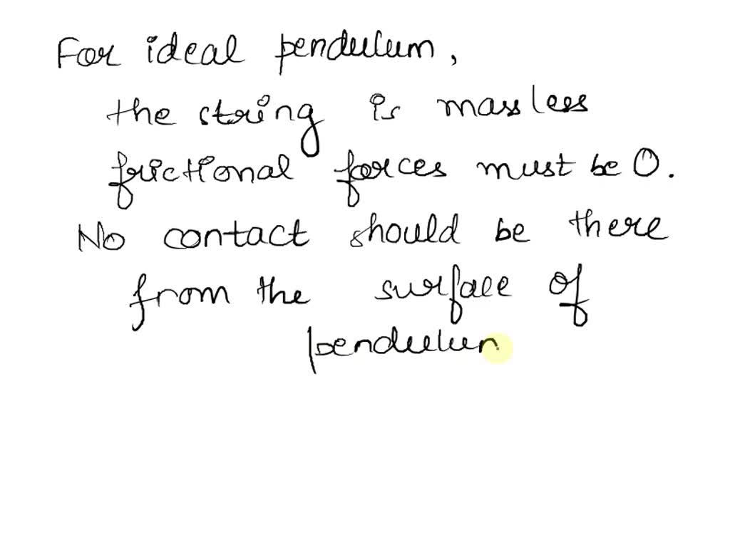 Solved Which Of These Does An Ideal Pendulum Experience Check All That Apply Friction