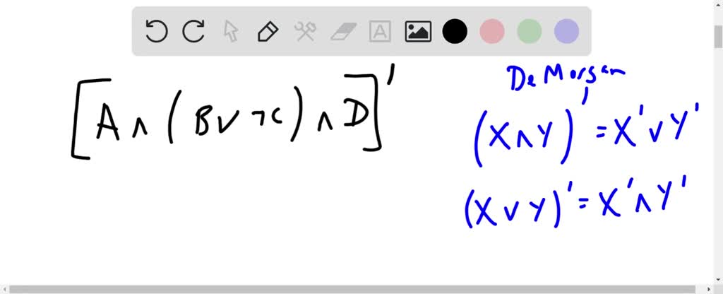 SOLVED: SectionA Negate Each Ofthe Following Symbolic Statements: A^ B ...