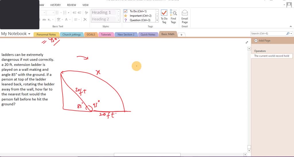 SOLVED 'It’s simple but my teacher has “33 ft” as an answer and Idk why... 5.) Ladders can be