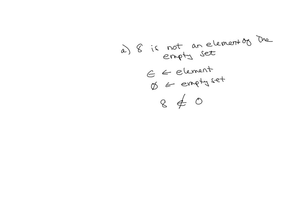 SOLVED: Exercise 6.5 (Not an element of) The symbol ∉ is not a ...