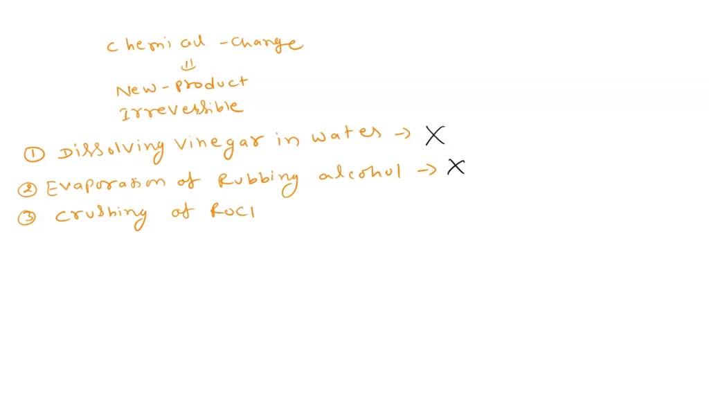 SOLVED Which of the following changes is/are classified as chemical