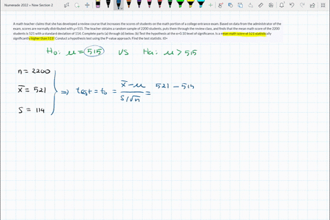 a-math-teacher-claims-that-she-has-developed-a-review-course-that-increases-the-scores-of-students-on-the-math-portion-of-a-college-entrance-exam-based-on-data-from-the-administrator-of-the-40133