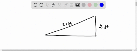 if-a-loading-ramp-is-placed-next-to-a-truck-at-a-height-of-2-feet-and-the-ramp-is-23-feet-long-what-angle-does-the-ramp-make-with-the-ground