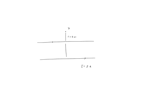 two-long-straight-wires-lie-parallel-t0-each-other-as-shown-in-the-figure-they-each-carry-current-of-50-a-but-in-opposite-directions-what-is-the-magnetic-field-at-point-p-80cm-80cm-wire-10-u-11086