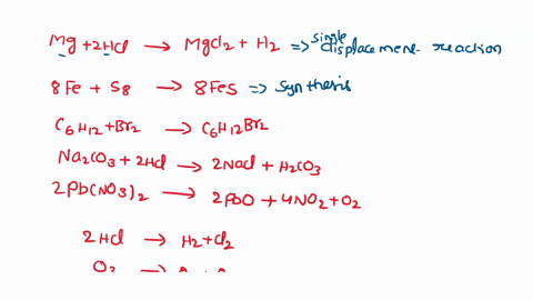 classify-the-following-reactions-as-synthesis-decomposition-single-displacement-or-double-displacement-reactions_-drag-the-items-to-thelr-respective-bins-vlew-avallable-hints-reset-mg-2hici-18552