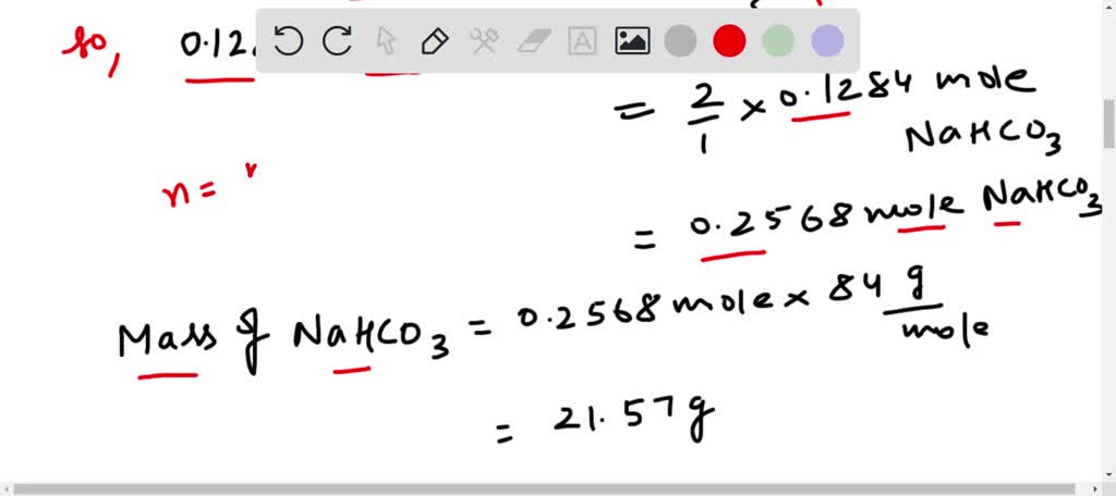 SOLVED: 8) Consider the following reaction:3NaHCO3(aq) + H3C6H5O7(aq ...