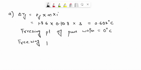 1-calculate-the-freezing-point-and-boiling-point-of-each-aqueous-solution-assuming-complete-dissociation-of-the-solute-use-kf186cm-and-kb0512cm-acalculate-the-freezing-point-of-the-solution-47148