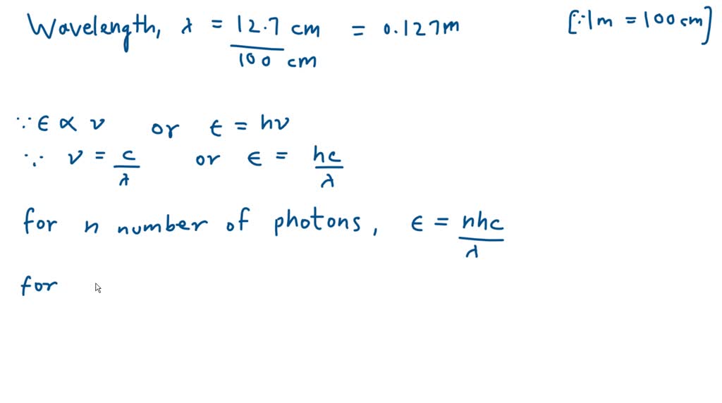 SOLVED Microwave ovens emit microwave energy with wavelength of 12.7