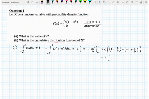 question-1-let-x-be-a-random-variable-with-probability-density-function-x2-11-fx-cc1-0-otherwise-a-what-is-the-value-of-c-b-what-is-the-cumulative-distribution-function-of-x-60133