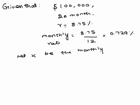used-car-financing-of-100000-for-20-months-at-875-what-is-the-monthly-payment-12836