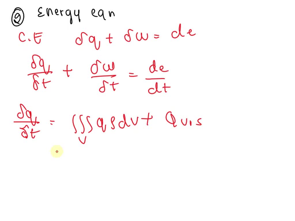 SOLVED: THE GOVERNING EQUATIONS OF FLUID DYNAMICS 2.2. Derive the ...