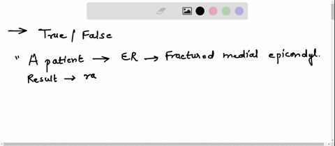 ofalse-a-patient-presents-to-the-er-with-a-fractured-medial-epicondyle-as-a-result-the-radial-nerve-was-most-likely-injurecl-98962