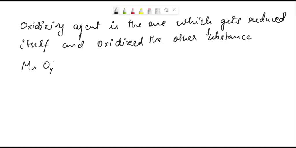 SOLVED: In the following chemical reaction, the oxidizing agent is ...