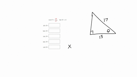 find-the-exact-values-of-the-remaining-trigonometric-functions-of-theta-satisfying-the-given-conditions-if-an-answer-is-undefined-enter-undefined-beginarrayl-cos-thetafrac1517-quad-tan-theta0-sin-thet