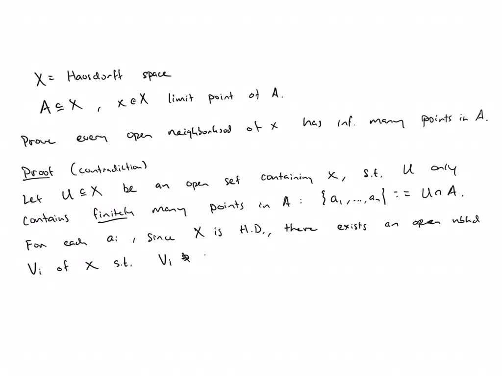 Solved Let X Be Hausdorff Space Subset And Containing Contains