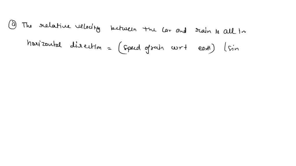 SOLVED: A car travels due east with a speed of 30.0 km/h. Raindrops are ...