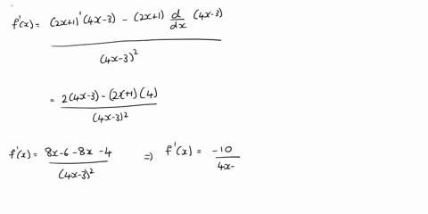 find-equations-of-the-tangent-lines-to-the-curve-fx-2x1-4x-3-that-are-perpendicular-to-the-line-5x-2y20-95646