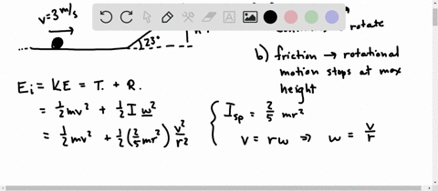 express-the-kinetic-energy-of-the-body-rotating-about-an-axis-through-its-center-of-mass_-express-the-relationship-between-linear-velocity-and-angular-velocity_-as-shown-in-the-figure-a-sphe-32334