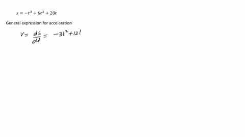 the-distance-in-feet-covered-by-a-car-t-sec-after-starting-is-given-by-the-following-function-5-t3-6t2-28t-0-t-6-find-a-general-expression-for-the-cars-acceleration-at-any-time-t-0-t-6-t-12-27084