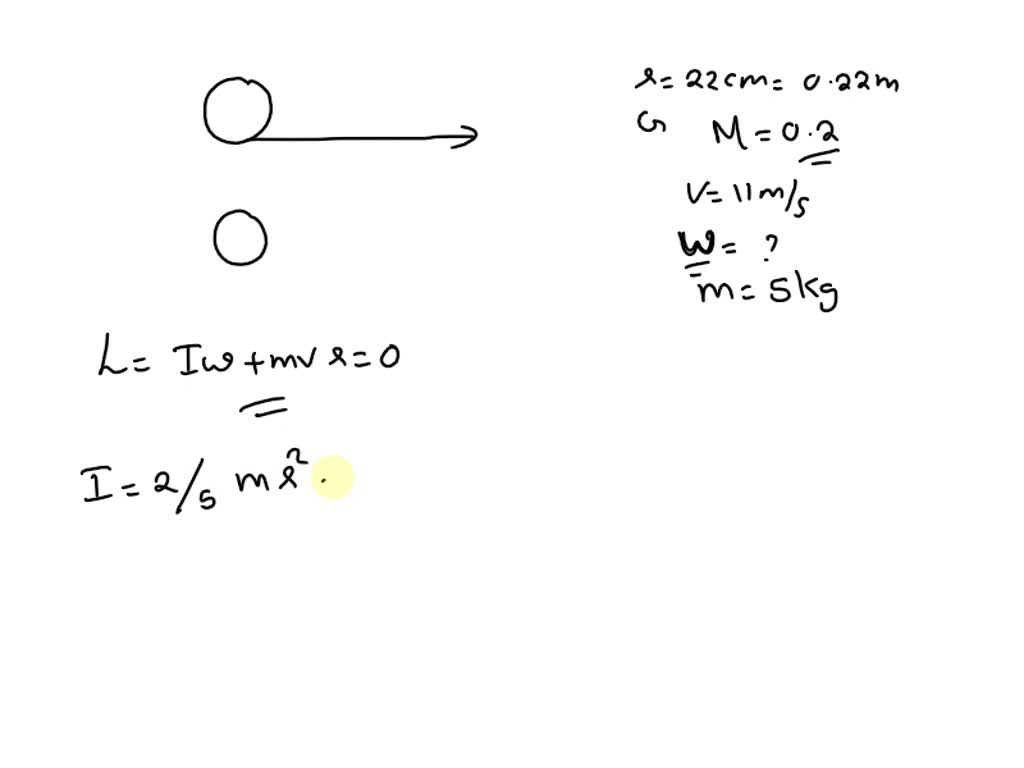SOLVED A bowling ball (r = 22 cm) with center of mass G is projected
