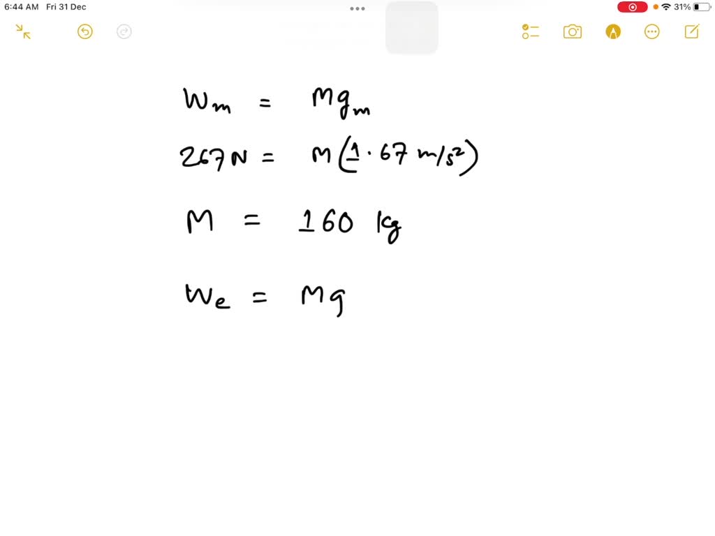 SOLVED The weight of an astronaut plus her space suit on the Moon is