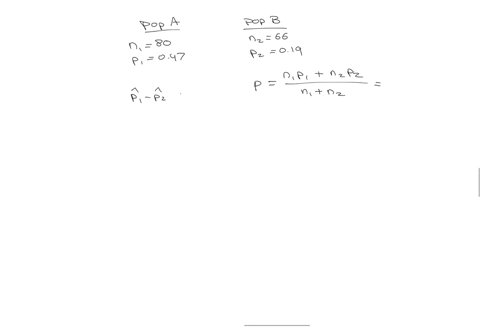 consider-random-samples-of-size-80-drawn-from-population-a-with-proportion-047-and-random-samples-of-size-66-drawn-from-population-b-with-proportion-019-a-find-the-standard-error-of-the-dist-70838