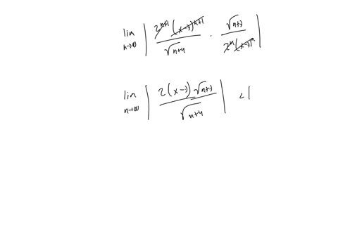 find-the-radius-of-convergence-and-the-interoal-of-convergence-of-the-power-series-1-sum_n1infty-1n-fracxnn2-5n-answer-r5-55-2-sum_n1infty-frac2nx-2nn2-answer-rinfty-infty-infty-3-sum_n1infty-frac2nx