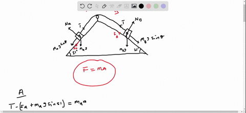 iii-two-masses-m_a20-kg-and-m_b50-kg-are-on-inclines-and-are-connected-together-by-a-string-as-shown-in-fig-4-61-the-coefficient-of-kinetic-friction-between-each-mass-and-its-incline-is-mu-_k-030-if-m